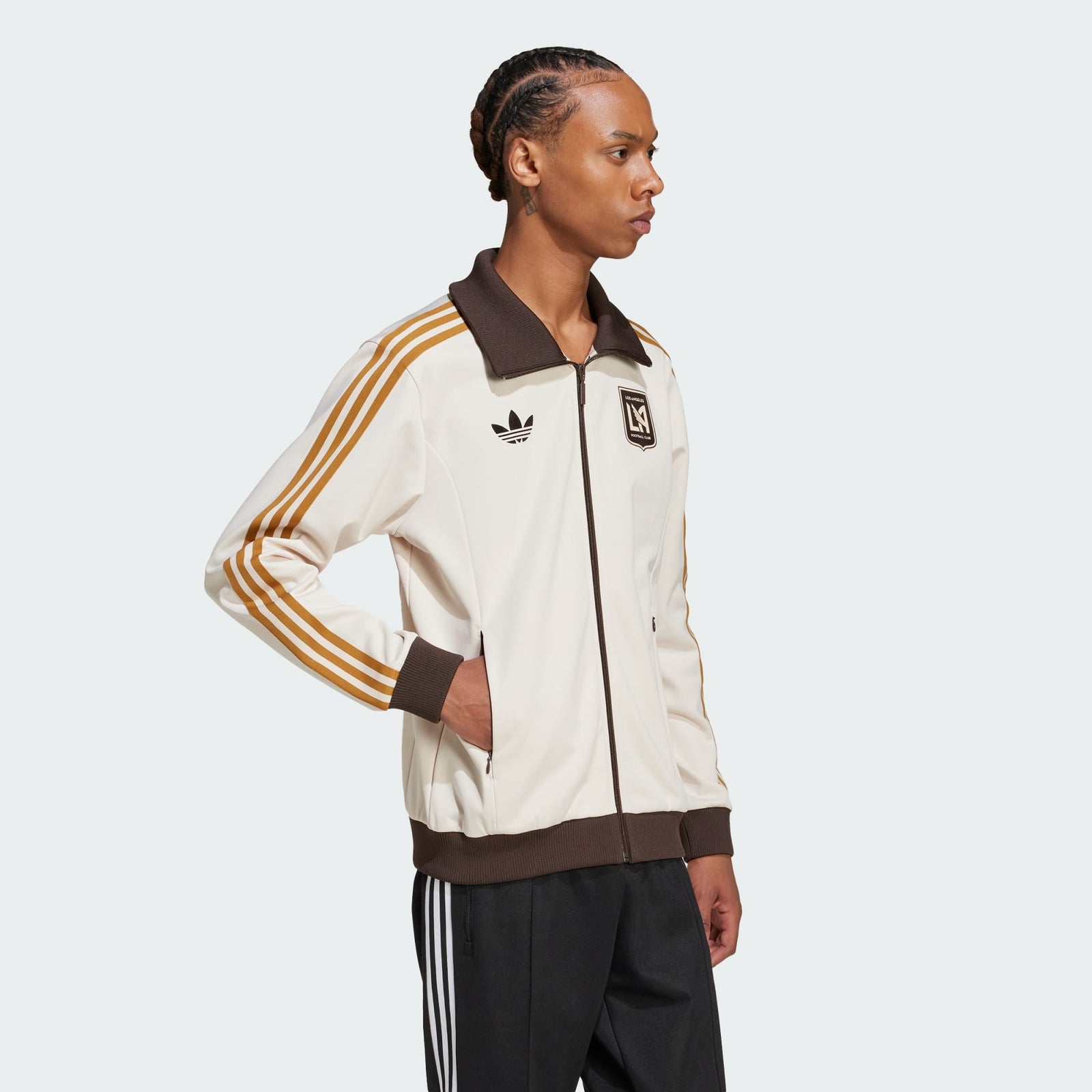 adidas LOS ANGELES FC ADIDAS BECKENBAUER TRACK TOP - JE9497-ADIDAS by adidas | Available at Niky's Sports