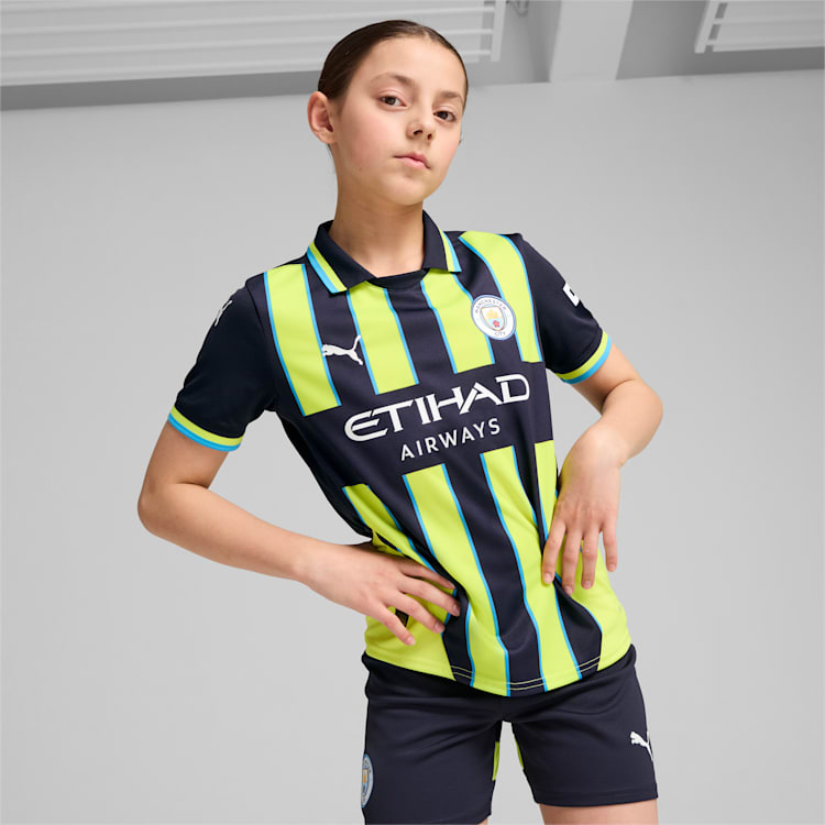 Puma Manchester City 24/25 Away Replica Big Kids' Soccer Jersey - 775089-02-PUMA by Puma | Available at Niky's Sports