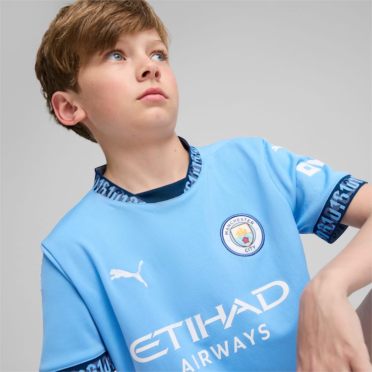 Puma Manchester City Home Youth Soccer Jersey 24/25 - 775078-01-PUMA by Puma | Available at Niky's Sports