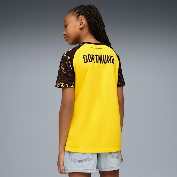 Puma Borussia Dortmund Replica Home 25/26 Big Kids' Soccer Jersey - 780094-01-PUMA by Puma | Available at Niky's Sports
