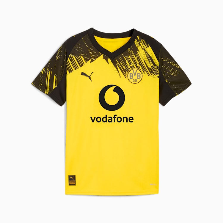 Puma Borussia Dortmund Replica Home 25/26 Big Kids' Soccer Jersey - 780094-01-PUMA by Puma | Available at Niky's Sports