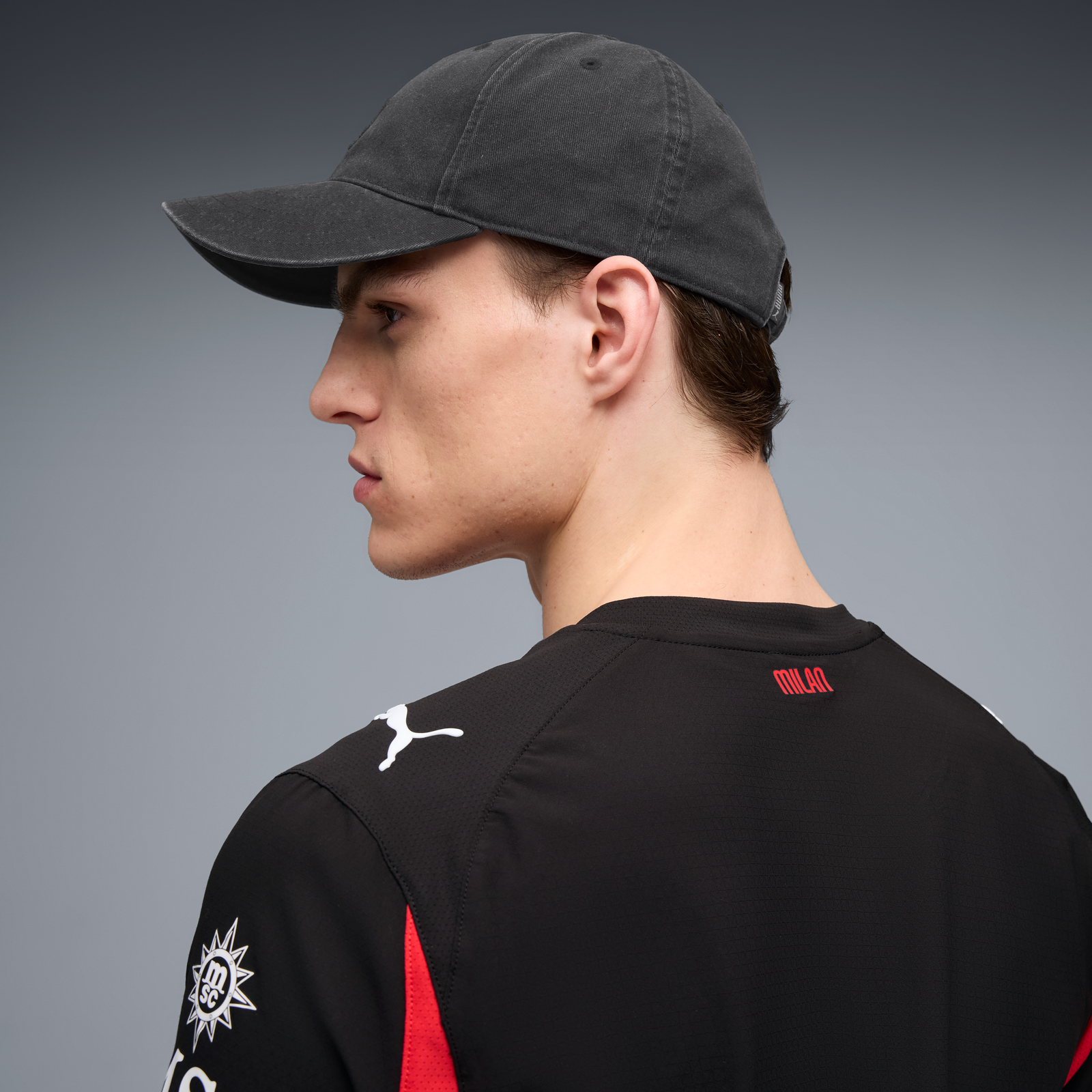 Puma AC Milan Men's Home Authentic Short Sleeve Jersey 25/26 - 779961-01-PUMA by Puma | Available at Niky's Sports