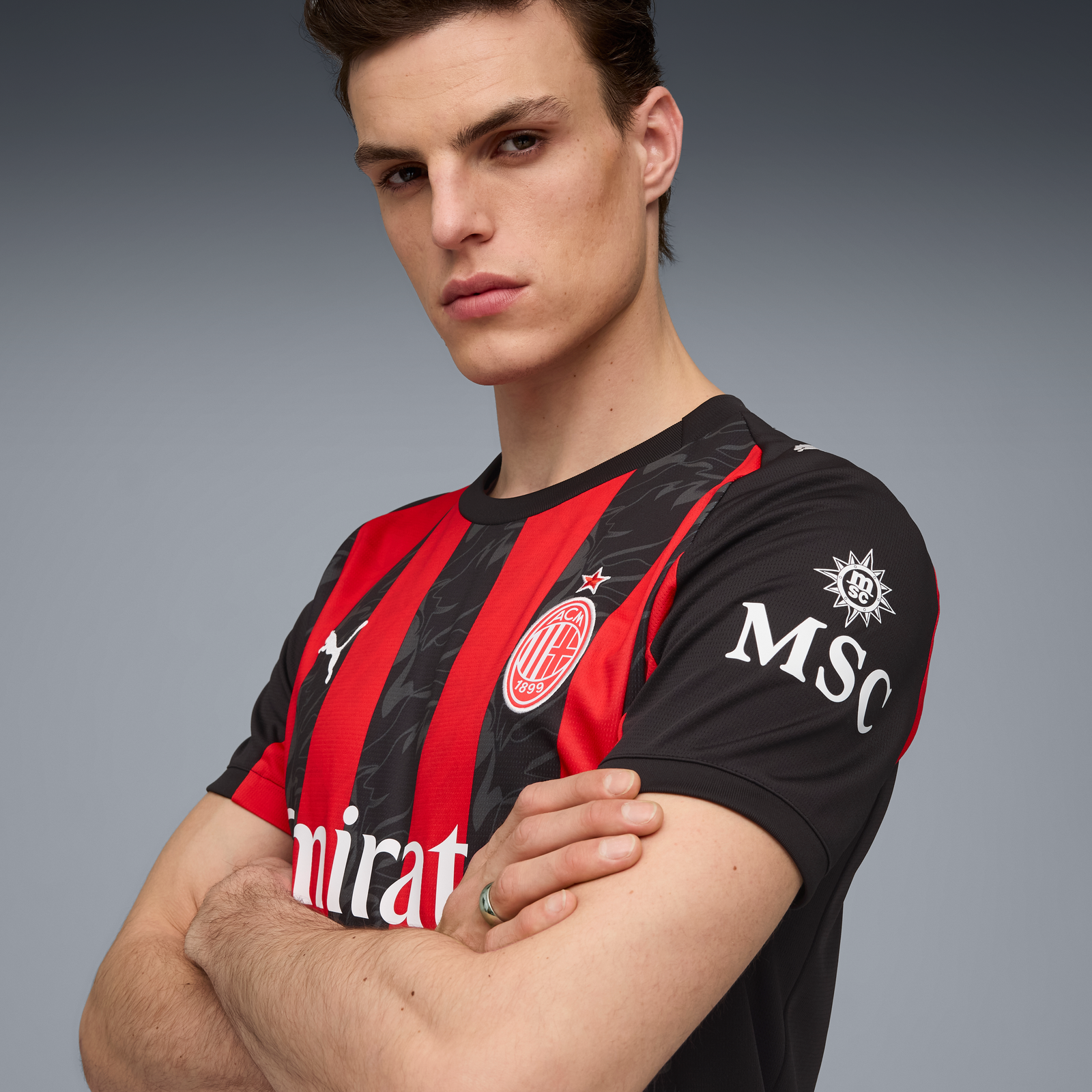 Puma AC Milan Men's Home Replica Short Sleeve Jersey 25/26 - 779962-01-PUMA by Puma | Available at Niky's Sports