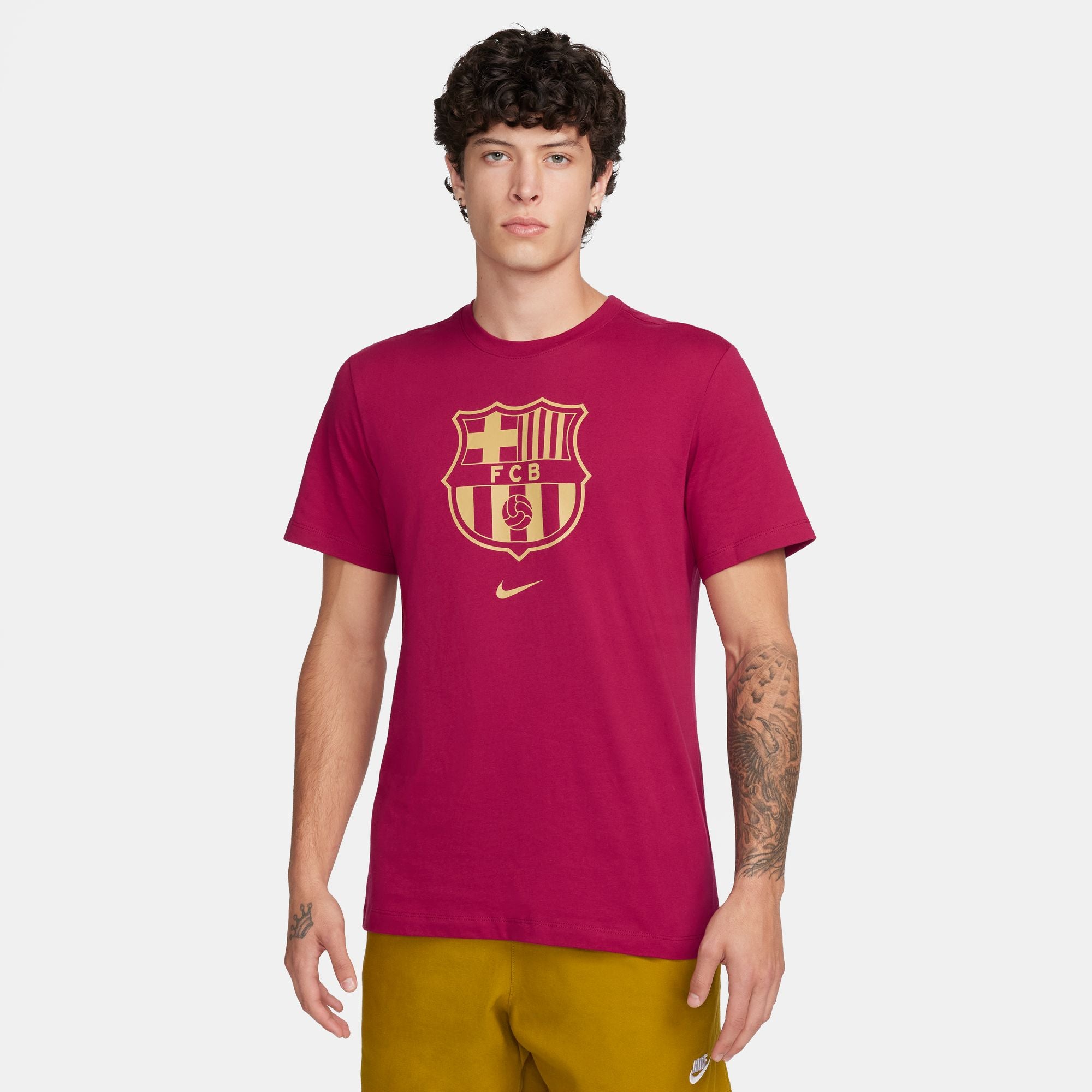 NIKE FC Barcelona Crest Men's Soccer T-Shirt