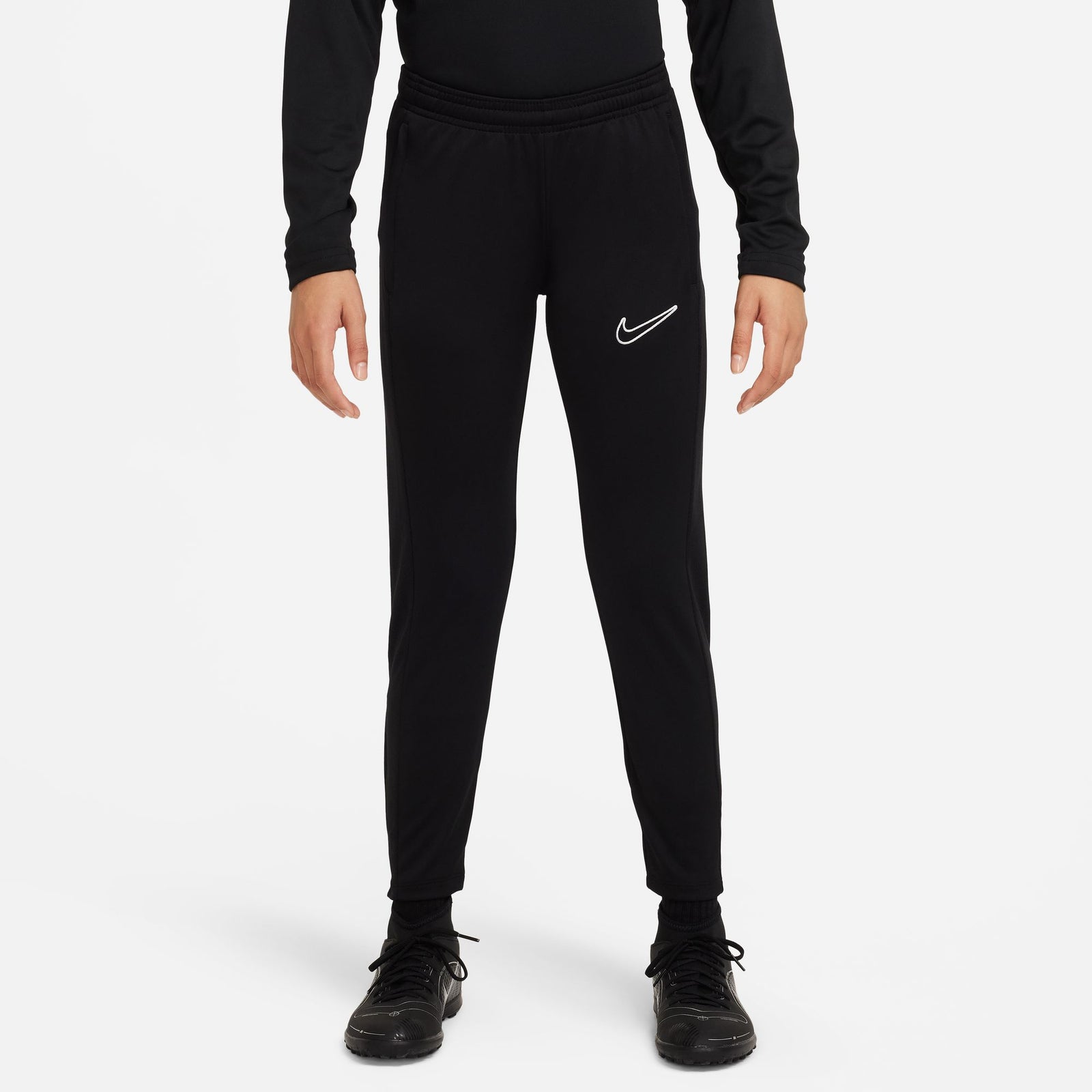 Nike Dri-FIT Academy Big Kids' Knit Soccer Pants - DR1676-010-NIKE by Nike | Available at Niky's Sports