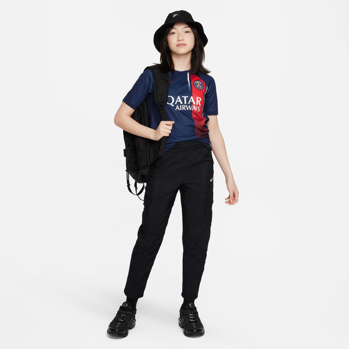 Nike Paris Saint-Germain 2023/24 Stadium Home Big Kids' Dri-FIT Soccer Jersey