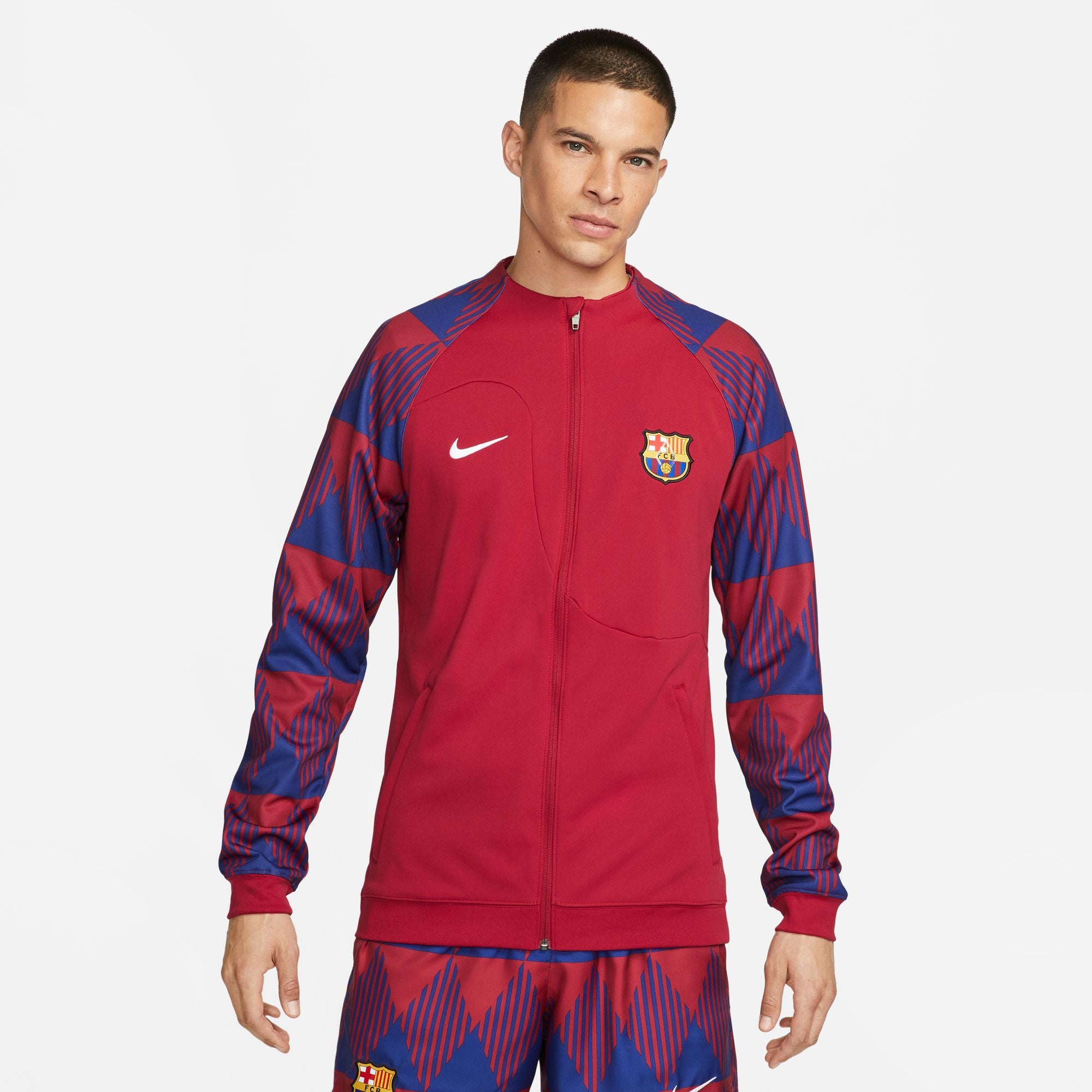 Nike FC Barcelona Academy Pro Men's Full-Zip Knit Soccer Jacket