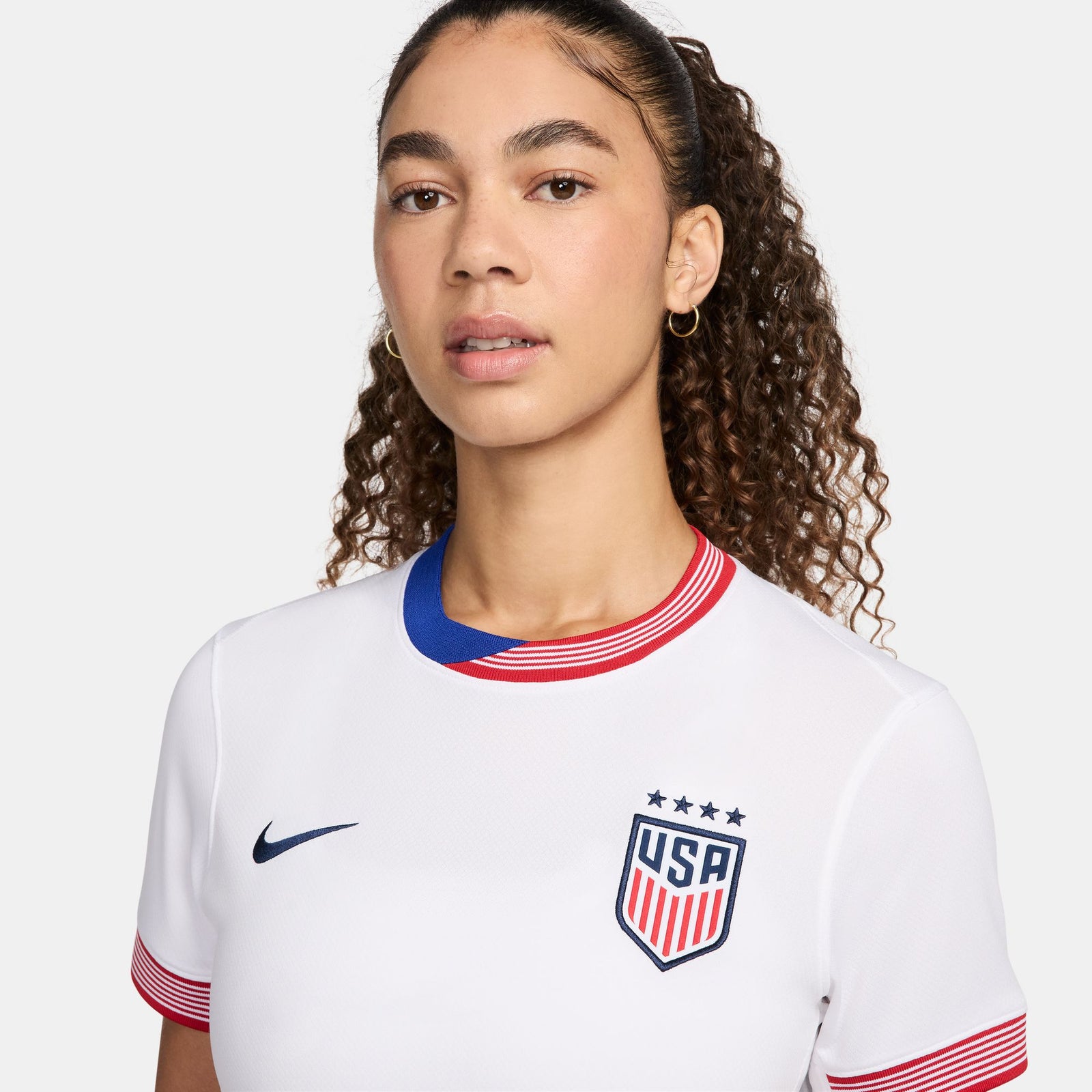 Nike USA 2024 Stadium Home Women's Dri-FIT Soccer Replica Jersey - FJ4328-101-NIKE by Nike | Available at Niky's Sports
