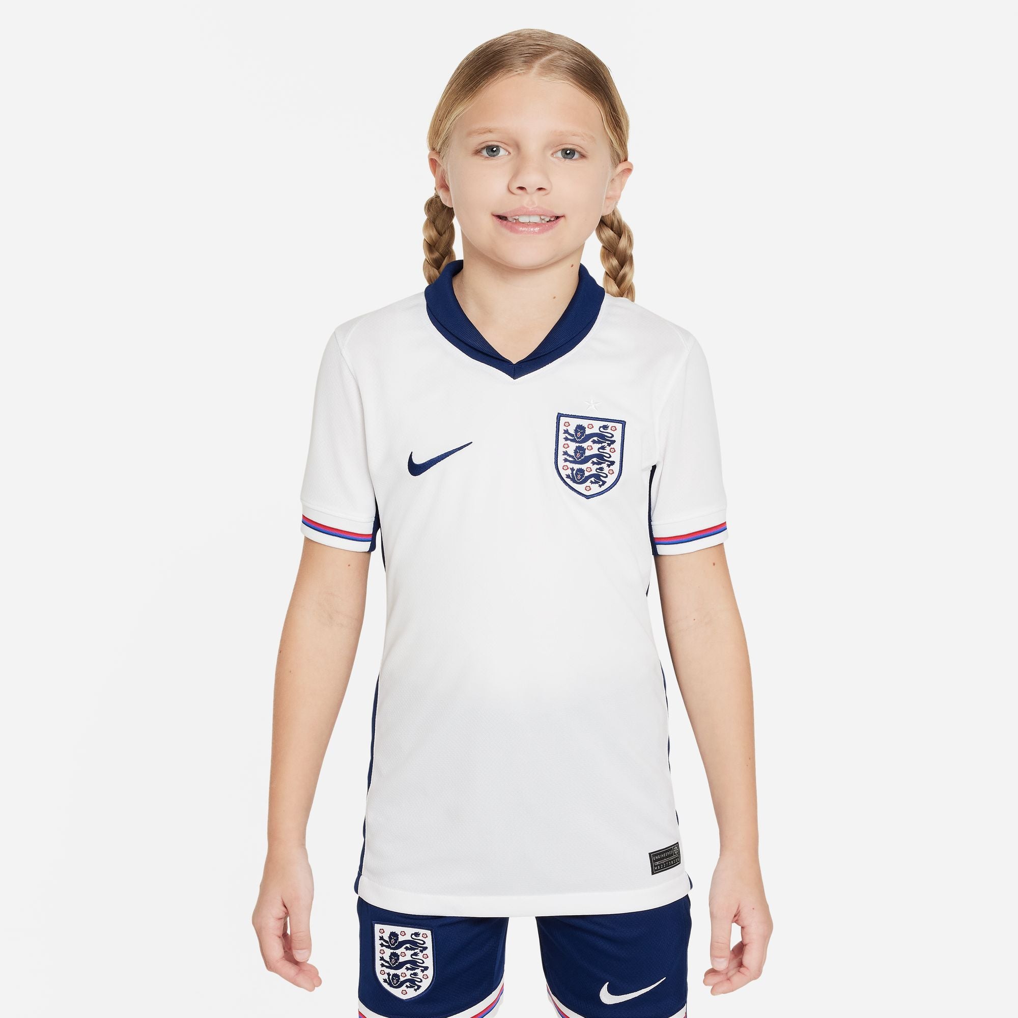 Nike England 2024 Stadium Home Big Kids' Dri-FIT Soccer Replica Jersey