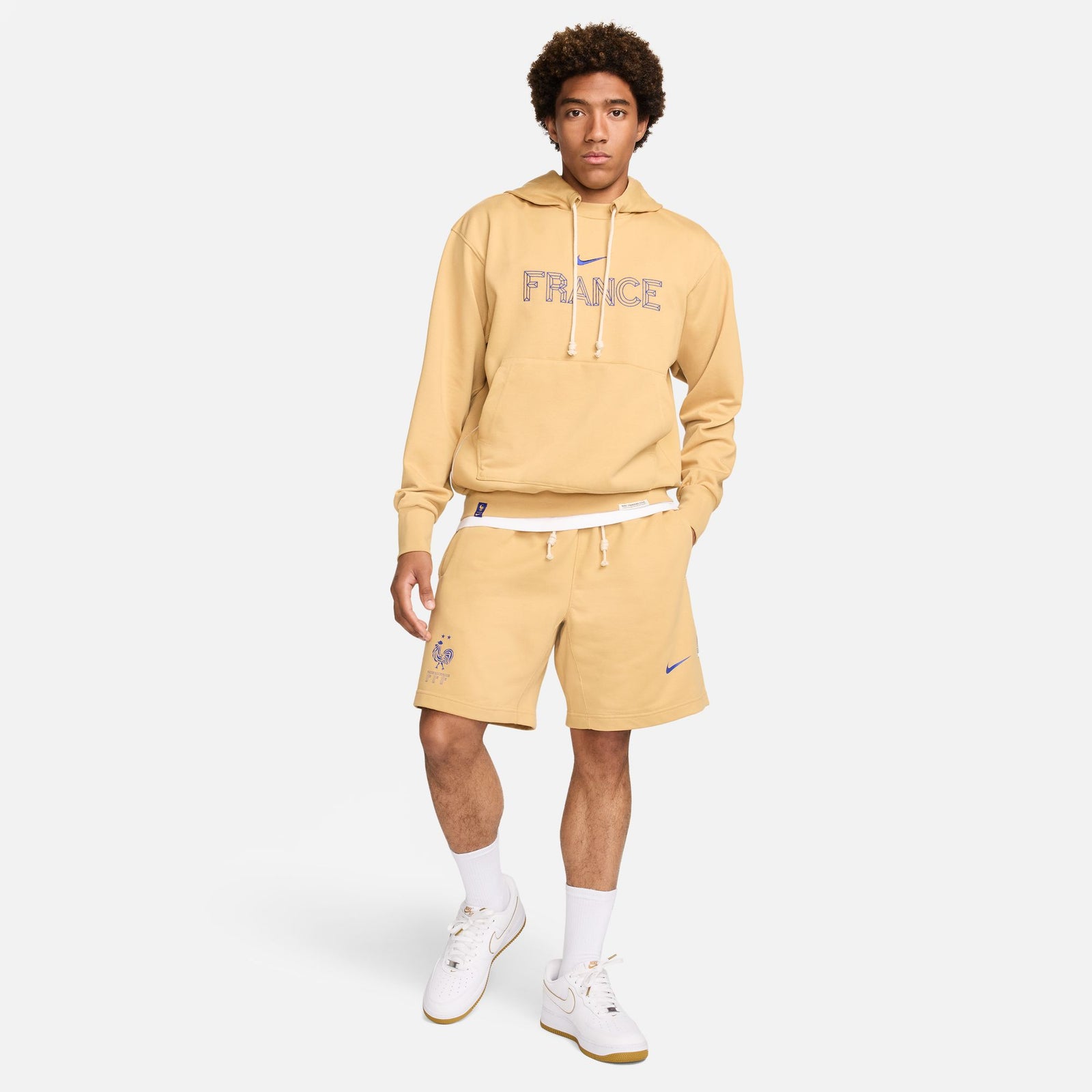 Nike FFF France Standard Issue Men's Dri-FIT Soccer Pullover Hoodie - FJ7880-714-NIKE by Nike | Available at Niky's Sports
