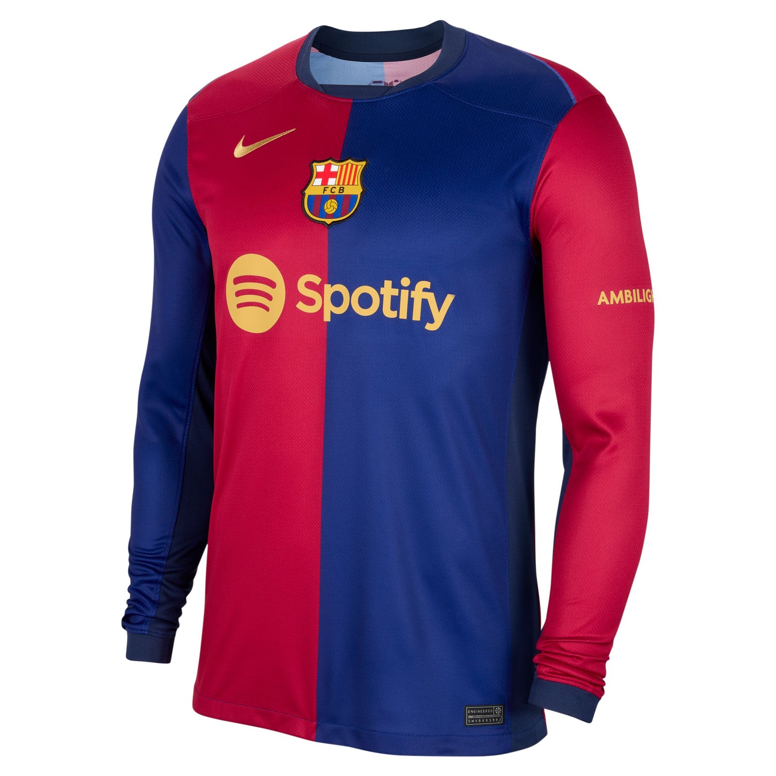 FC Barcelona 2024/25 Stadium Home Men's Nike Dri-FIT Soccer Replica Long-Sleeve Jersey - FN8806-456-NIKE by Nike | Available at Niky's Sports