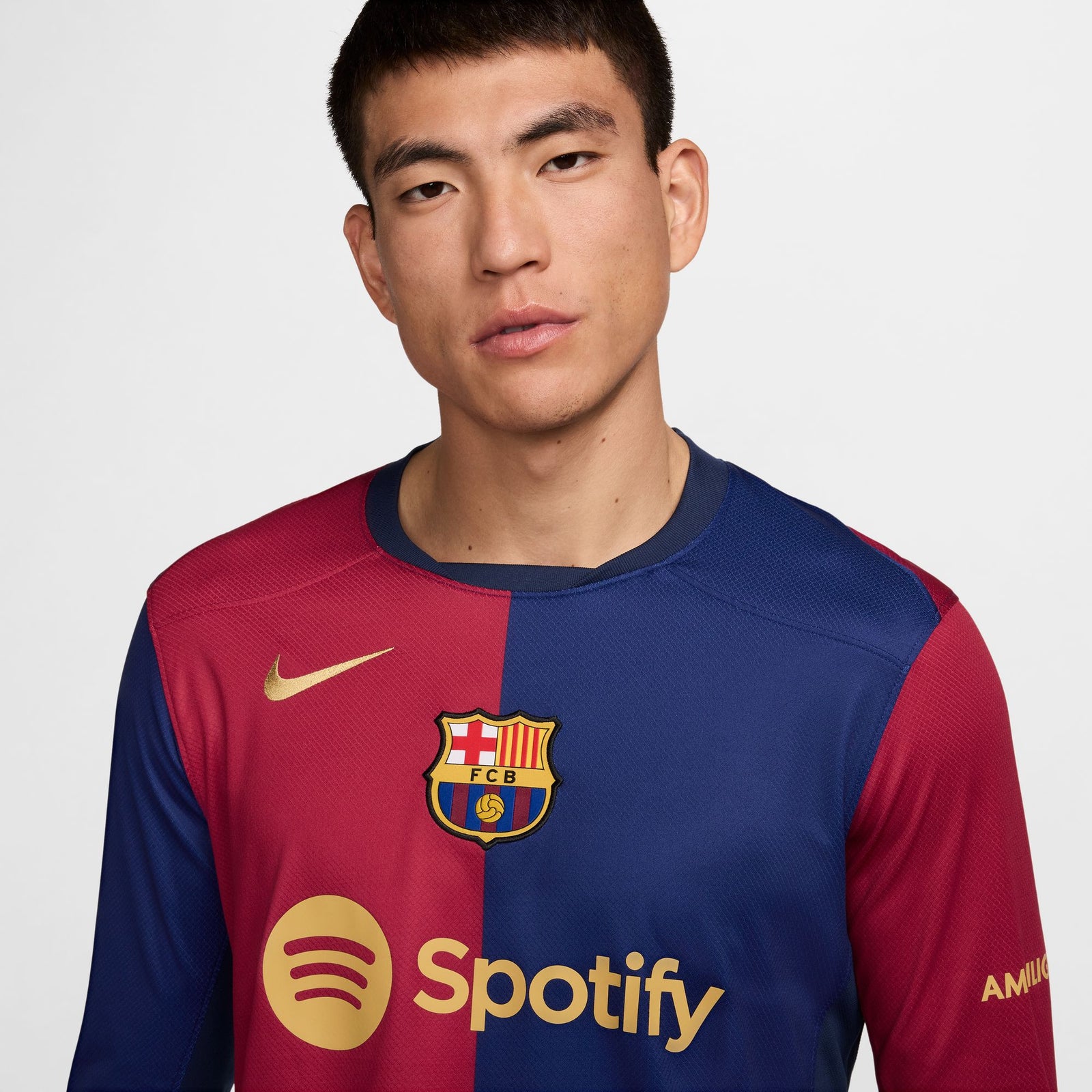 FC Barcelona 2024/25 Stadium Home Men's Nike Dri-FIT Soccer Replica Long-Sleeve Jersey - FN8806-456-NIKE by Nike | Available at Niky's Sports