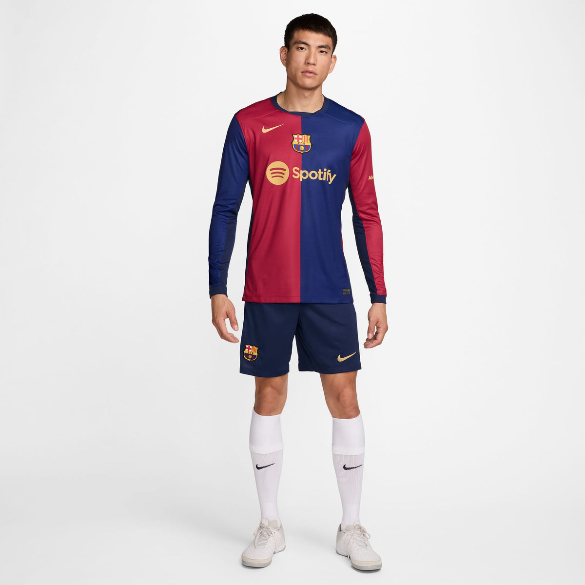 FC Barcelona 2024/25 Stadium Home Men's Nike Dri-FIT Soccer Replica Long-Sleeve Jersey - FN8806-456-NIKE by Nike | Available at Niky's Sports