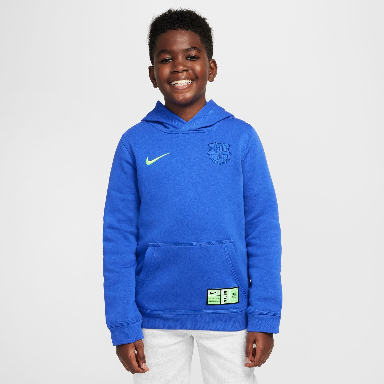 Nike FC Barcelona Club Third Big Kids' (Boys') Soccer Pullover Hoodie - FQ3449-405-NIKE by Nike | Available at Niky's Sports