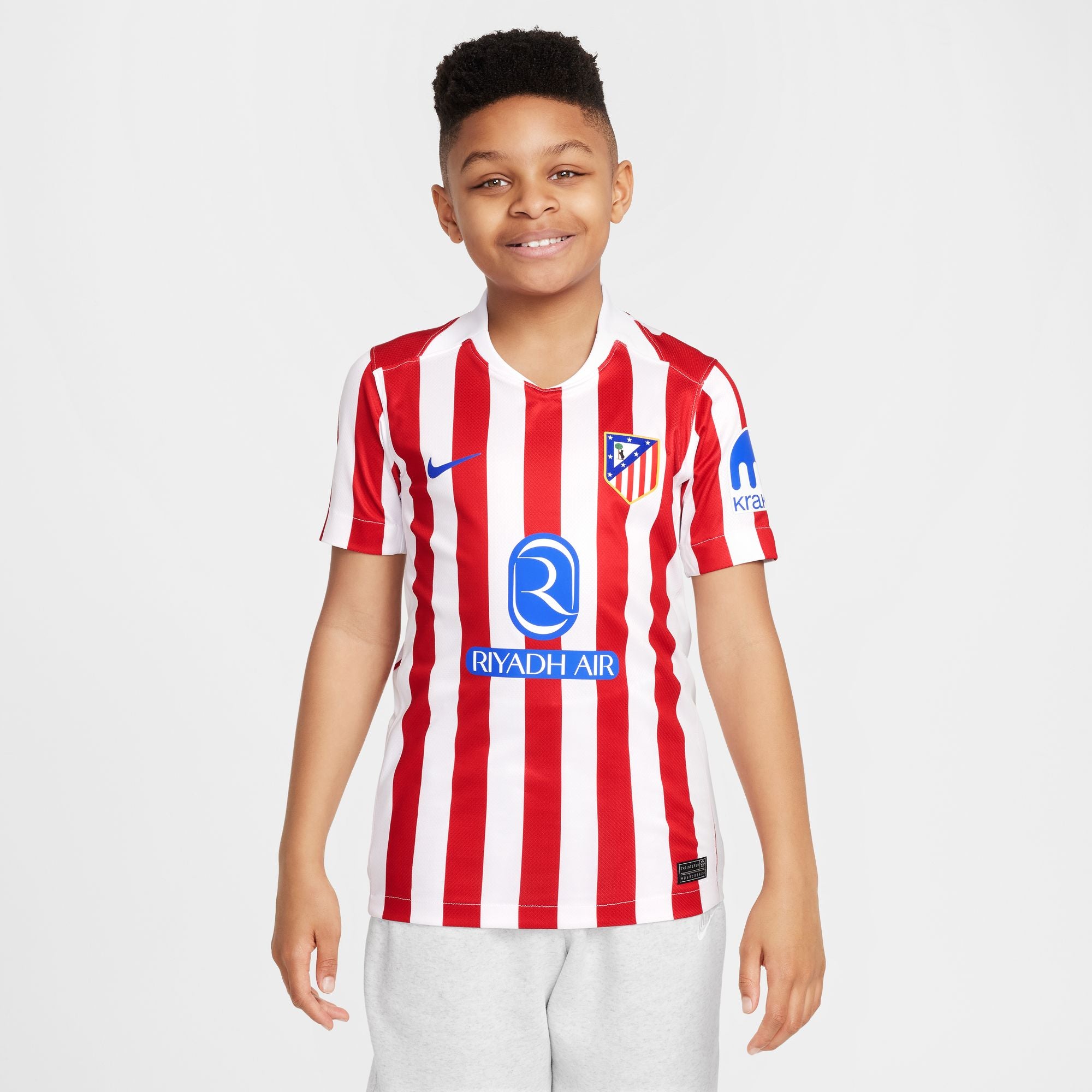 Nike Atlético Madrid 2025/26 Stadium Home Big Kids' Dri-FIT Soccer Rep