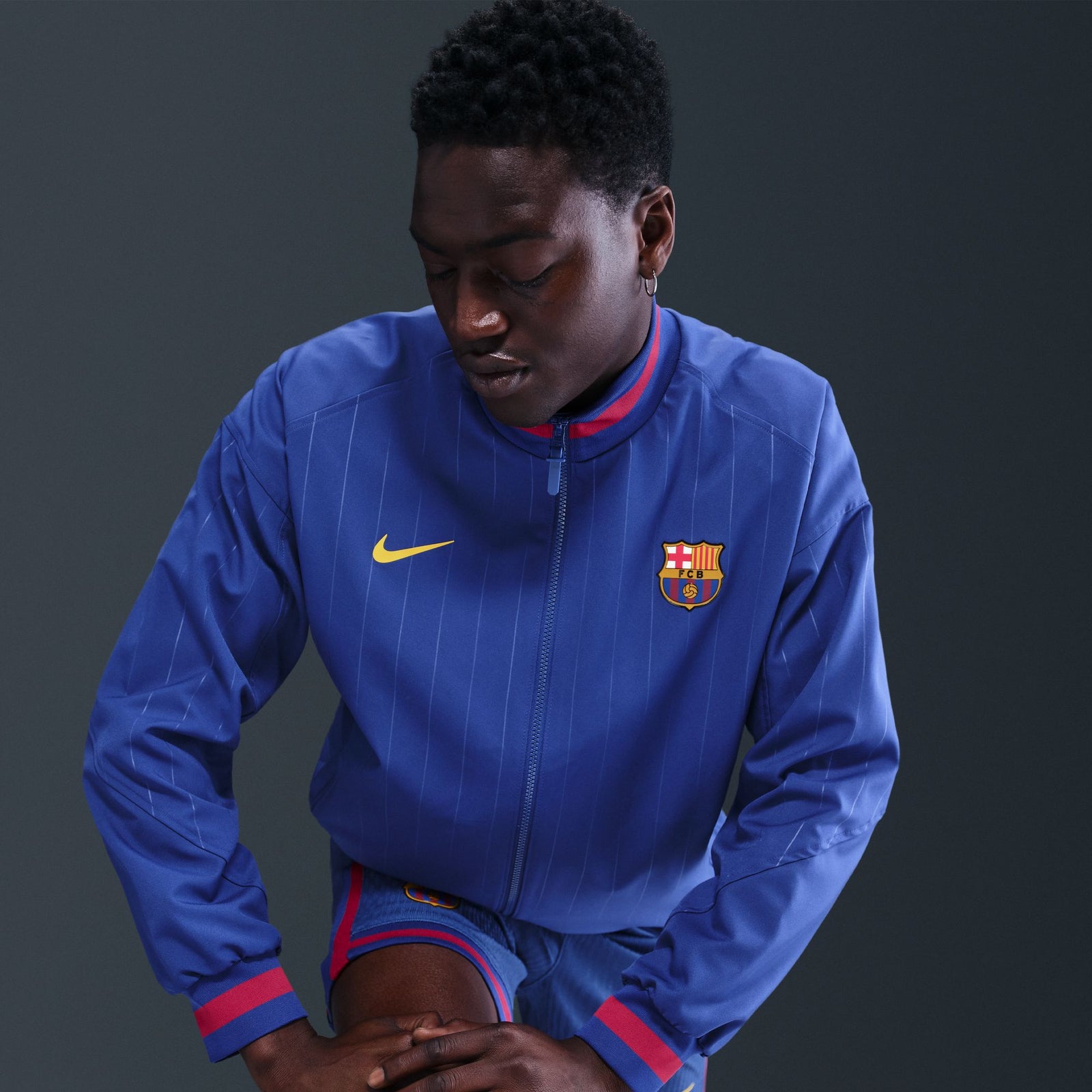 Nike FC Barcelona Strike Home Men's Dri-FIT Soccer Anthem Jacket - HJ6393-455-NIKE by Nike | Available at Niky's Sports