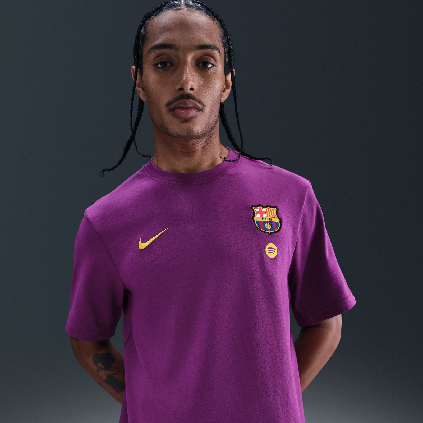 Nike FC Barcelona Primary Home Men's Dri-FIT Soccer Short-Sleeve Top - HJ6549-595-NIKE by Nike | Available at Niky's Sports