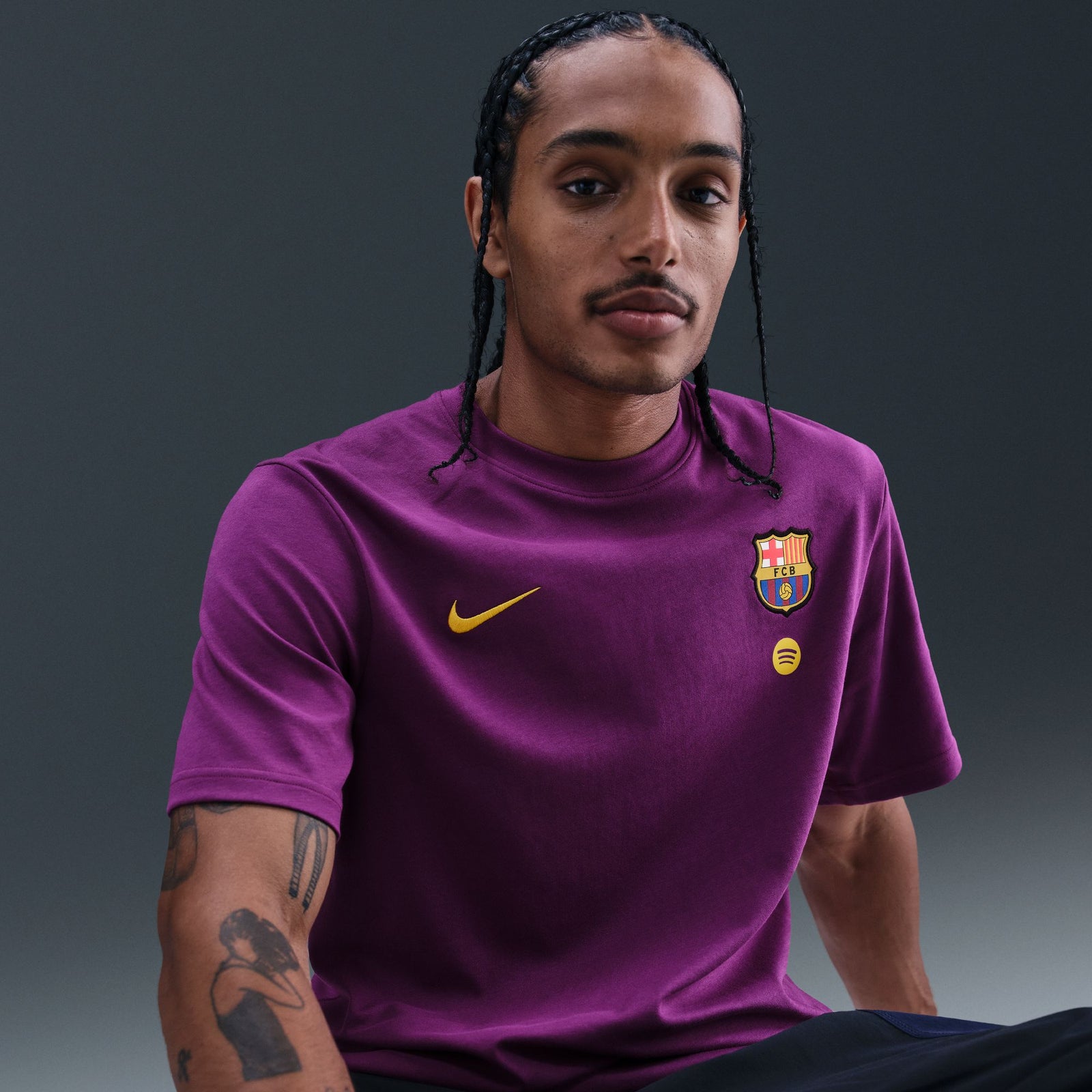 Nike FC Barcelona Primary Home Men's Dri-FIT Soccer Short-Sleeve Top - HJ6549-595-NIKE by Nike | Available at Niky's Sports