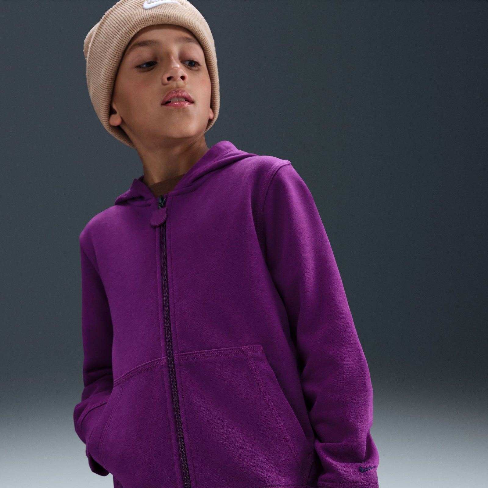 Nike FC Barcelona Club Big Kids' (Boys') Soccer Full-Zip Hoodie - HM3049-595-NIKE by Nike | Available at Niky's Sports