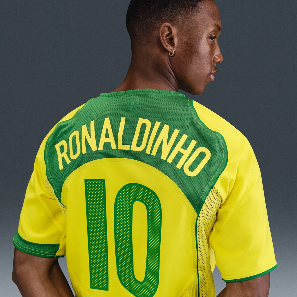 Nike Brazil 2004 Ronaldinho Total 90 Reissue Men’s Jersey - IF2941-731-NIKE by Nike | Available at Niky's Sports