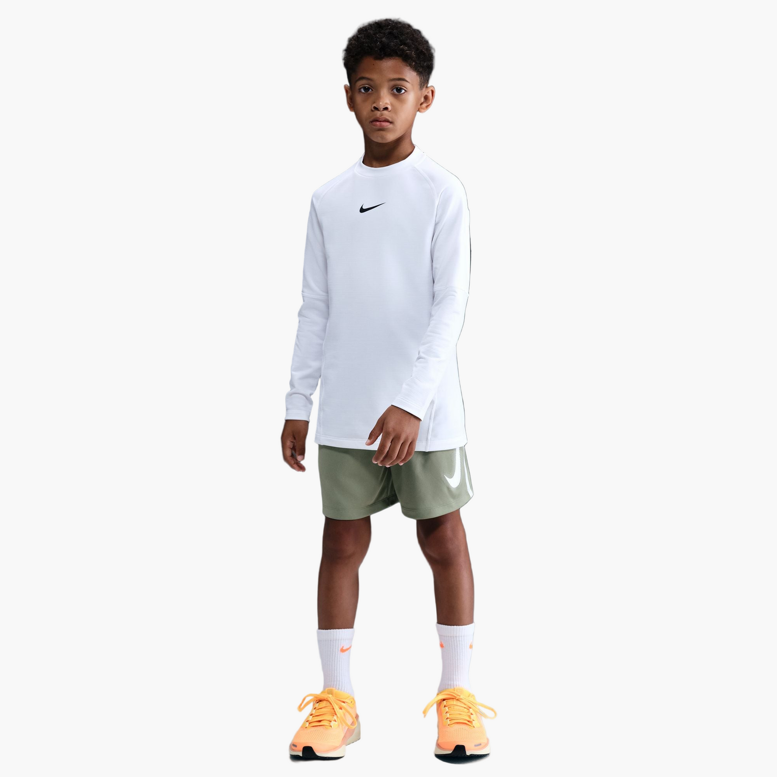 Nike Pro Big Kids' (Boys') Dri-FIT Long-Sleeve Crewneck Top