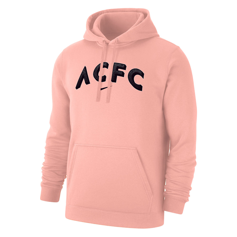 pink nike fc hoodie