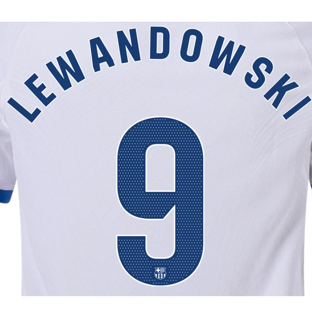 FC Barcelona Lewandowski Away 23/24 Name and Number Set