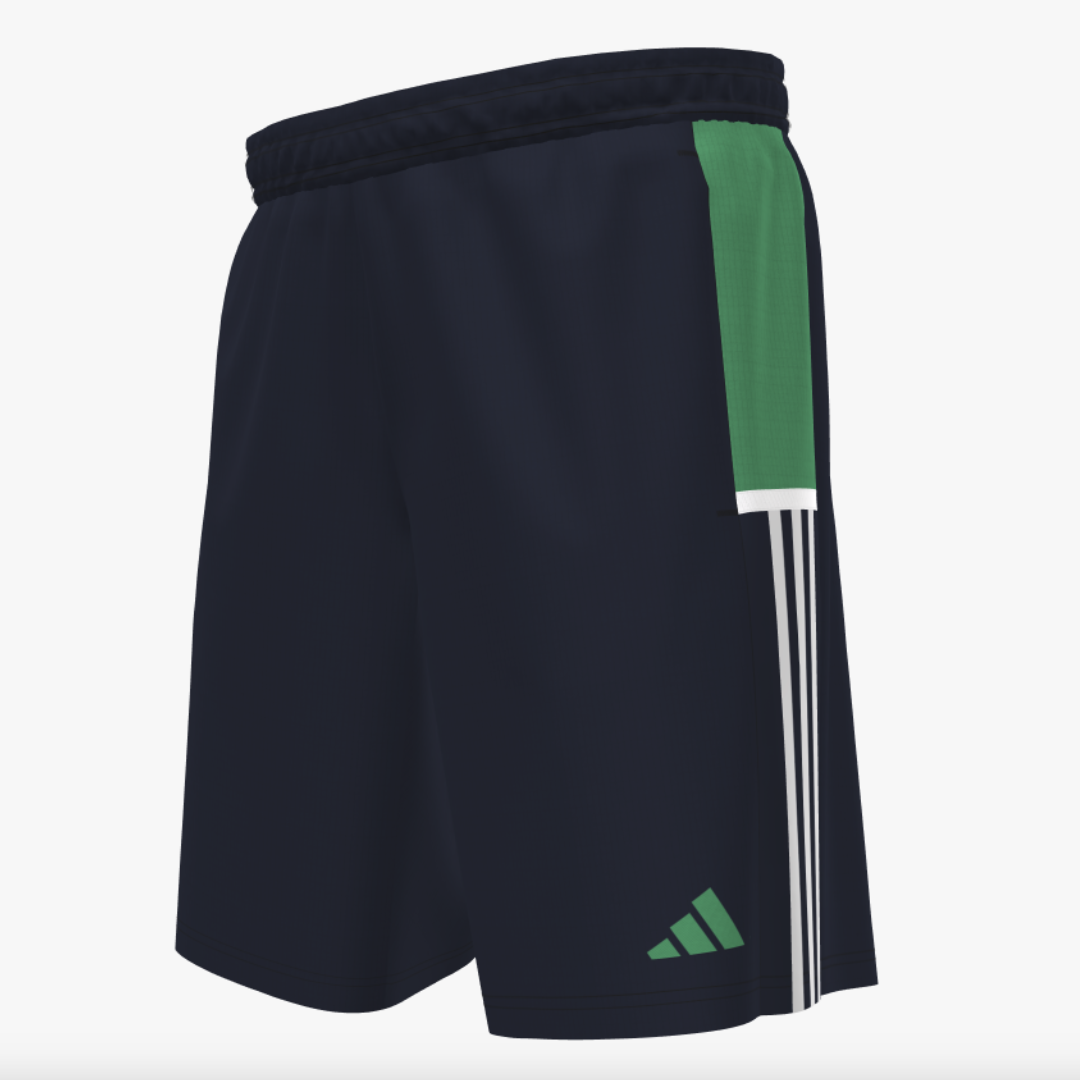 adidas TEAM 19 MEN'S WOVEN SHORT W/ POCKETS - EK4799-NVYGRN-ADIDAS by adidas | Available at Niky's Sports