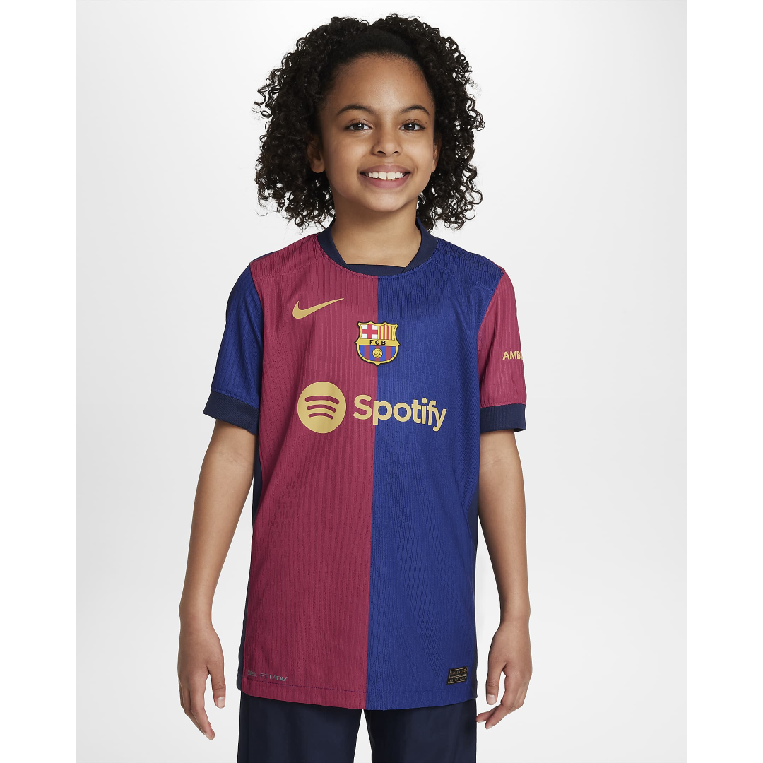Nike FC Barcelona 2024/25 Match Home Big Kids' Dri-FIT ADV Soccer Auth Nike FC Barcelona 2024/25 Match Home Big Kids' Dri-FIT ADV Soccer Auth