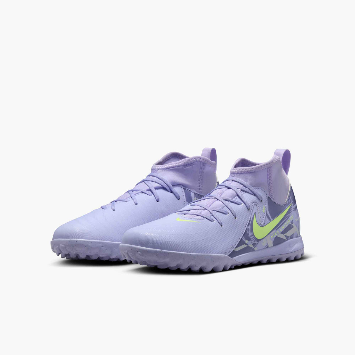 Nike United Jr. Phantom Luna 2 Academy Kids' TF High-Top Soccer Shoes - HF1581-500-NIKE by Nike | Available at Niky's Sports