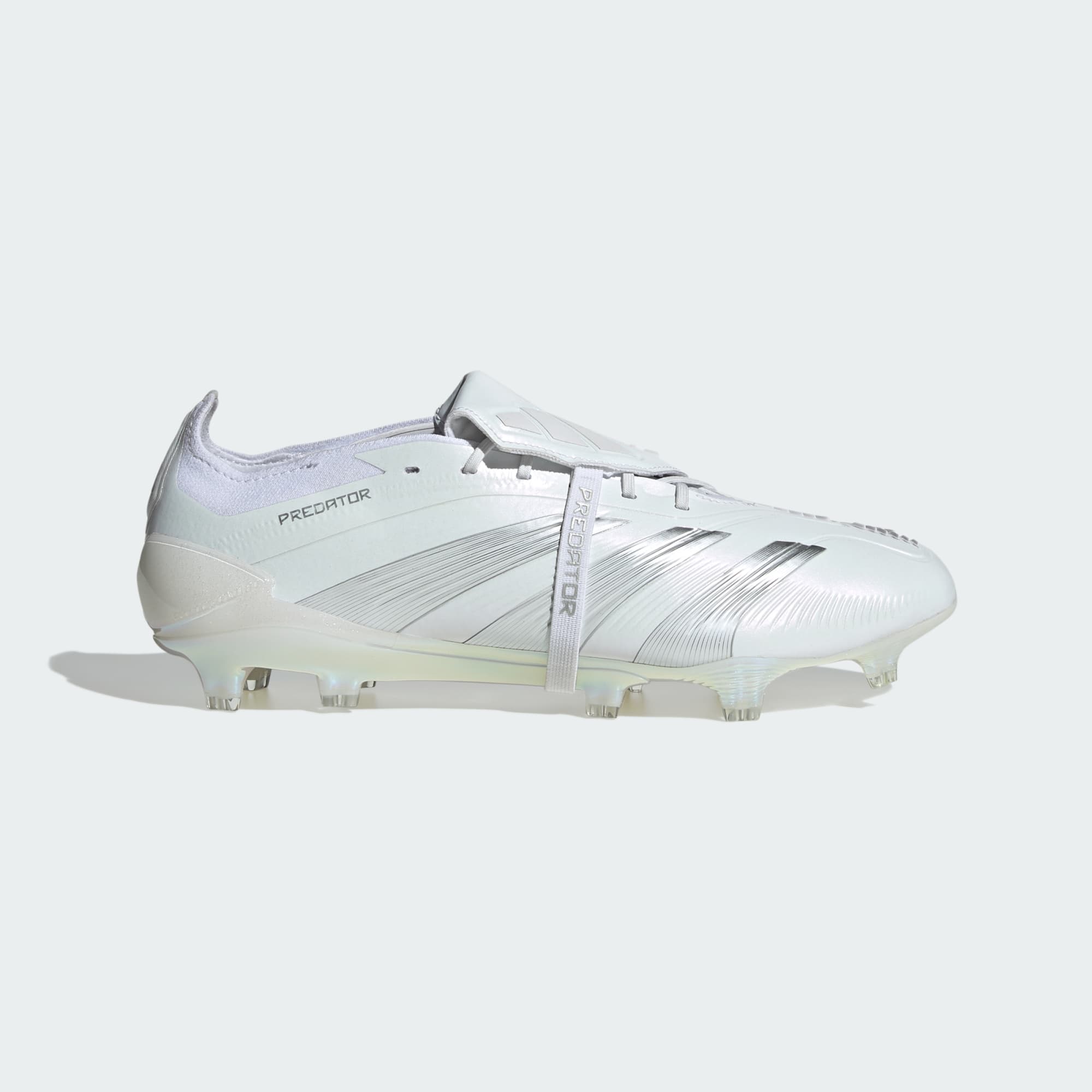 ADIDAS PREDATOR 24+ FIRM GROUND CLEATS FOLD OVER TONGUE MENS WHITE