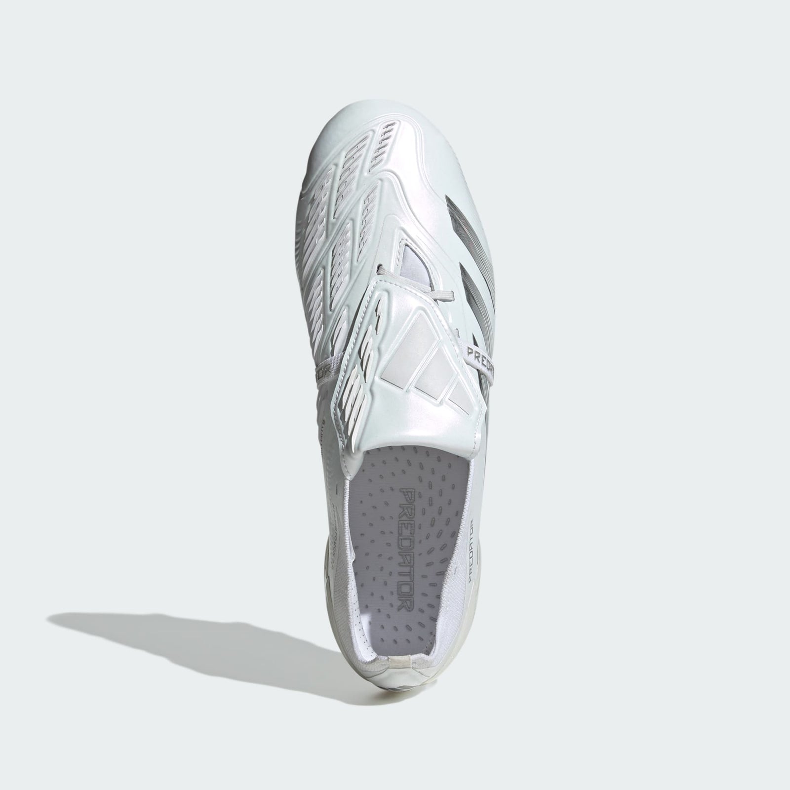 ADIDAS PREDATOR 24+ FIRM GROUND CLEATS FOLD OVER TONGUE MENS WHITE
