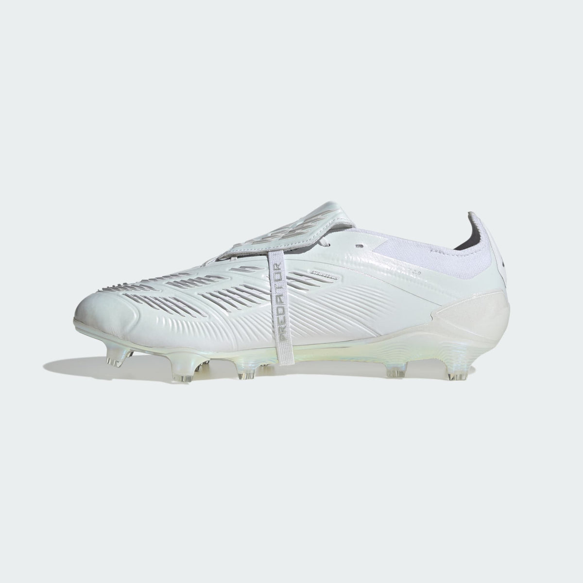 ADIDAS PREDATOR 24+ FIRM GROUND CLEATS FOLD OVER TONGUE MENS WHITE