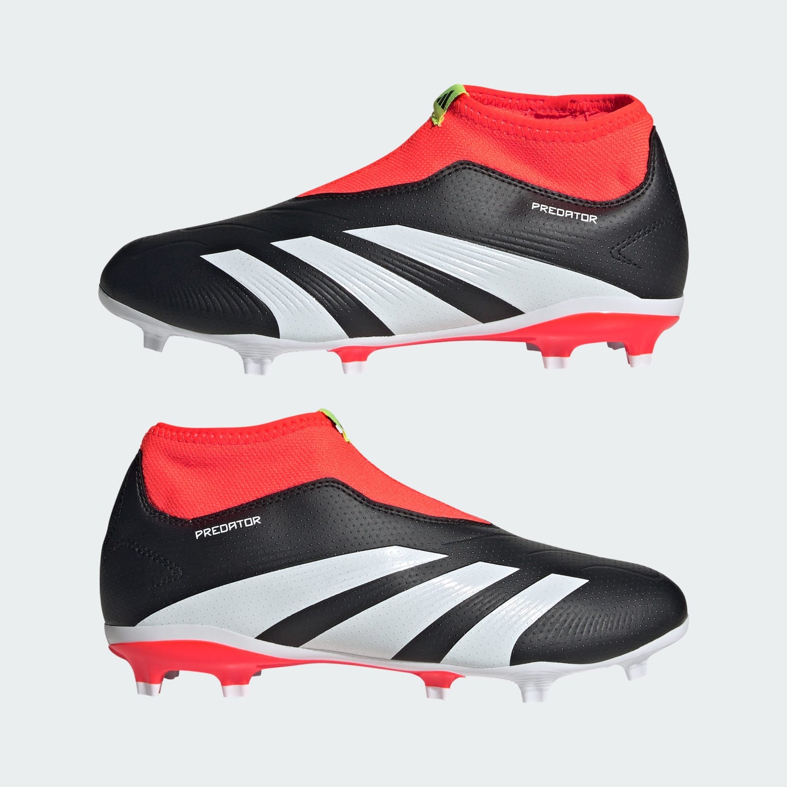 adidas PREDATOR 24 LEAGUE KIDS LACELESS FIRM GROUND CLEATS - IG7754-ADIDAS by adidas | Available at Niky's Sports