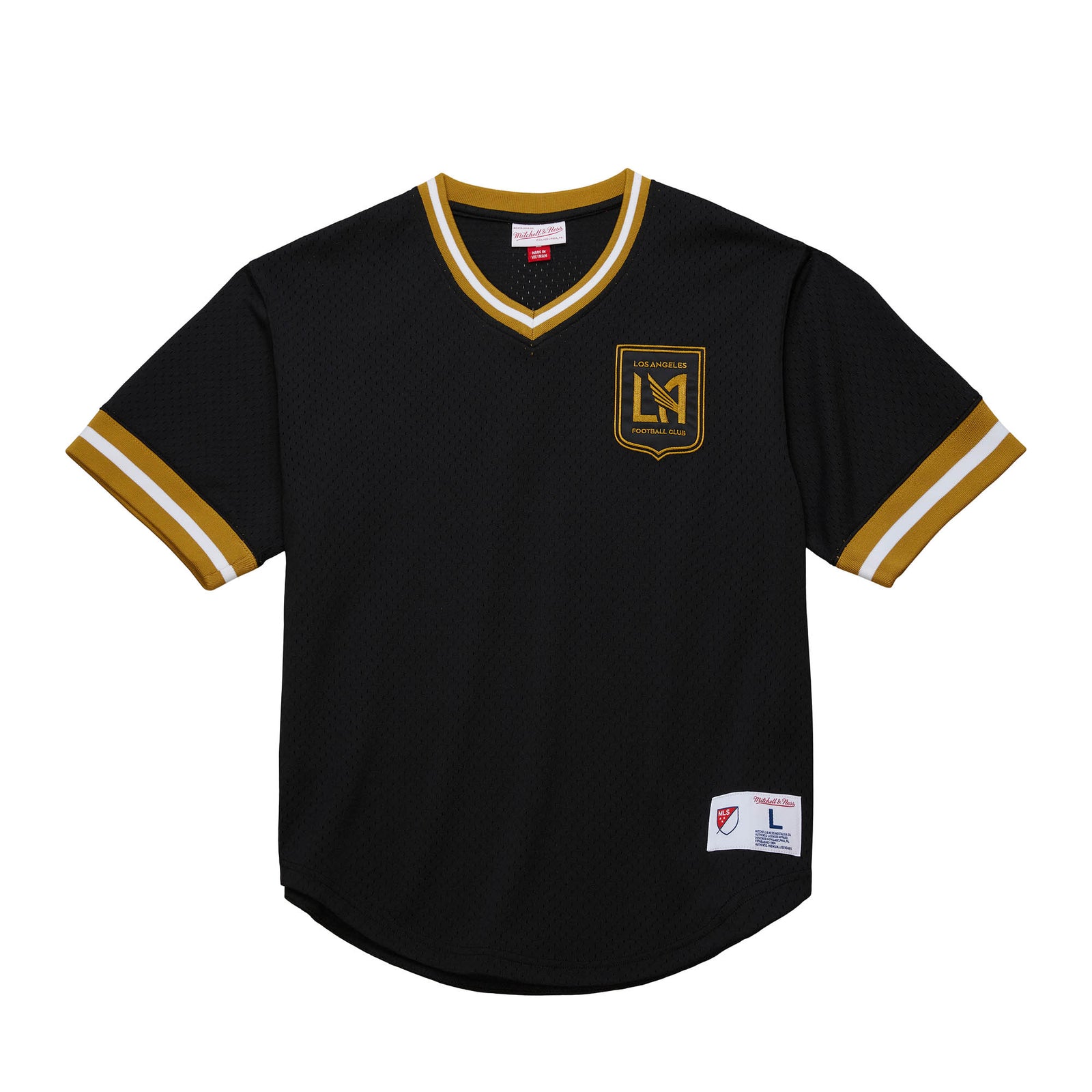 Mitchell and Ness LAFC Mesh V-Neck Jersey - TMVN7401-LAFYYPPPBLC-MITCHELL & NESS by Mitchell & Ness | Available at Niky's Sports