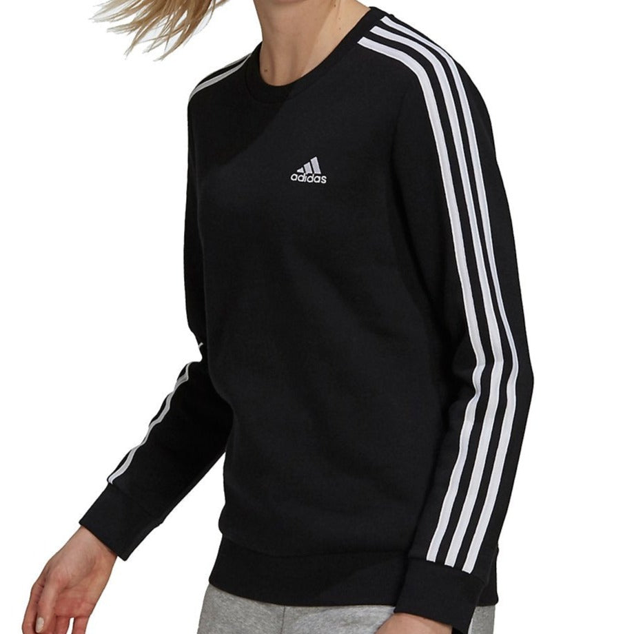 adidas ESSENTIALS 3-STRIPES FLEECE WOMEN'S SWEATSHIRT - GS1344-ADIDAS by adidas | Available at Niky's Sports