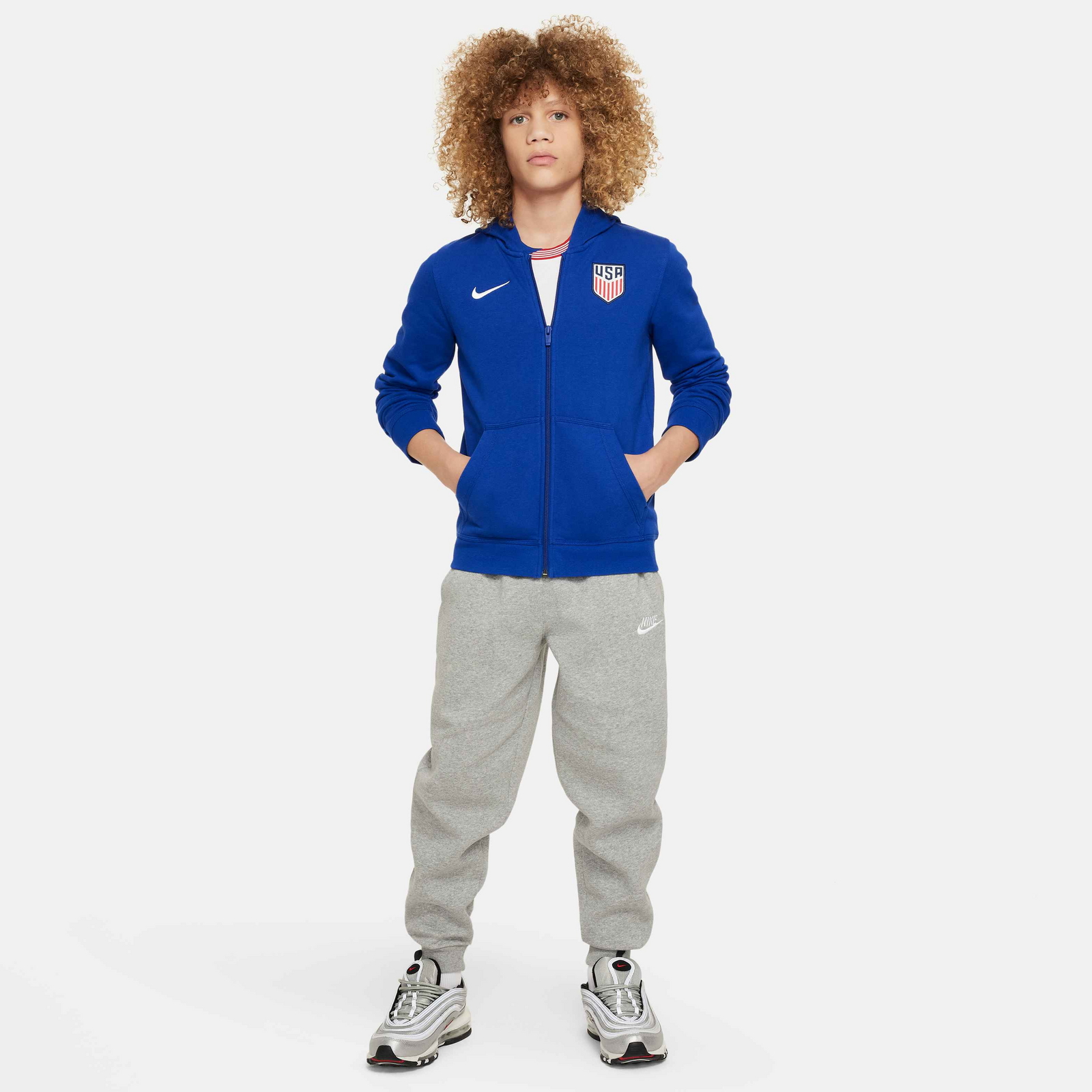Nike USA NSW Youth Full Zip Hoodie