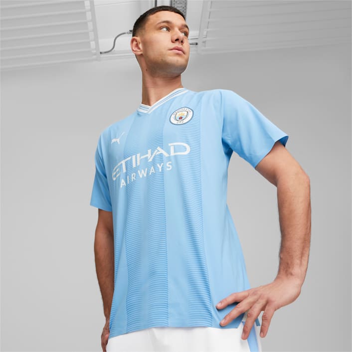 Puma Manchester City Men's Authentic Home Jersey 23/24 - 770437-01-PUMA by Puma | Available at Niky's Sports