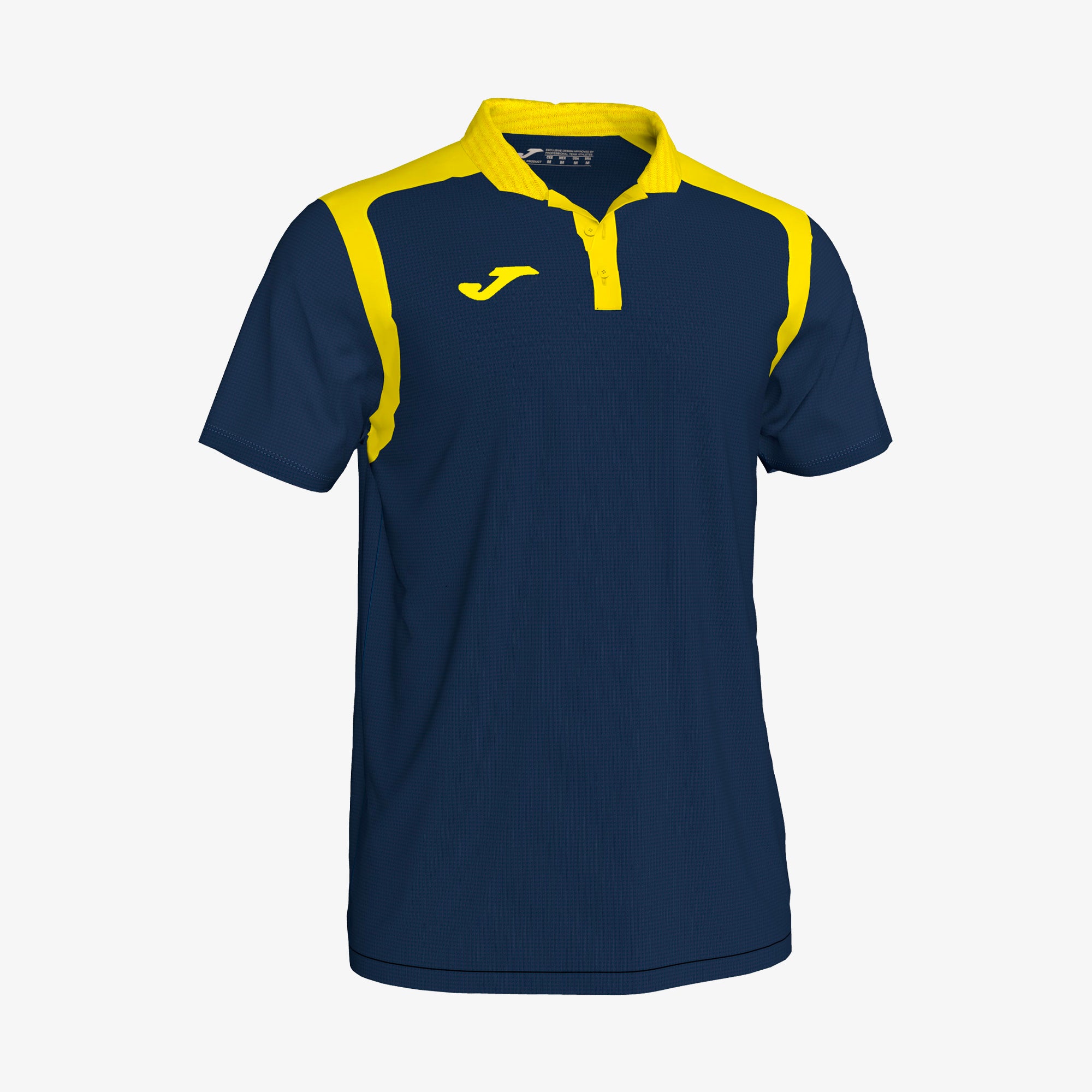 Championship V Polo Shirt - Navy/Yellow