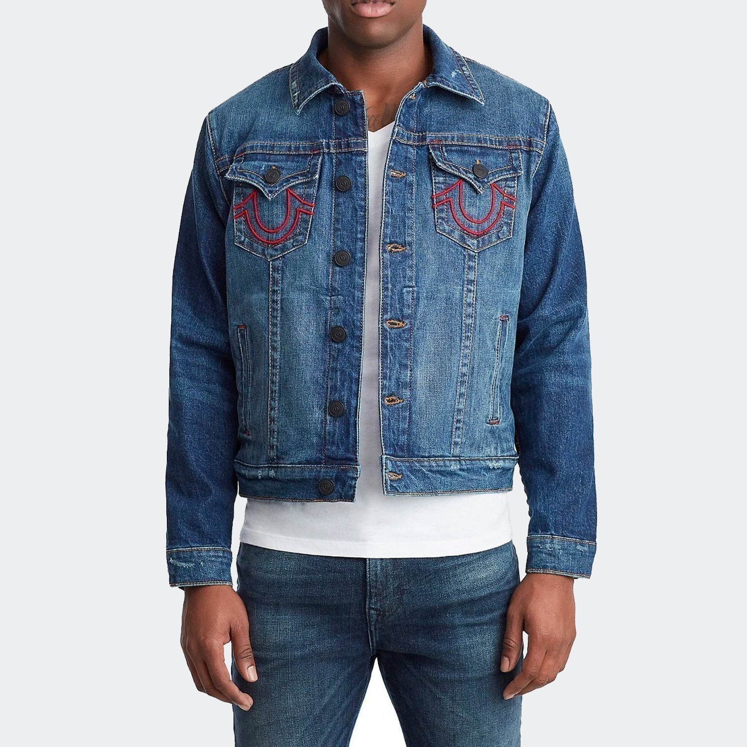 Men's Manchester United Embroidered Denim Jacket