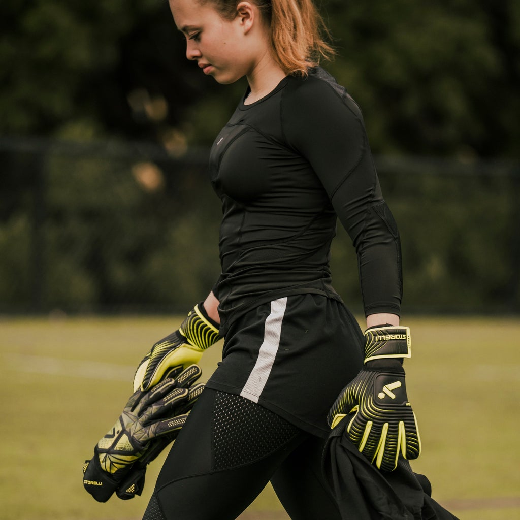 Women's BodyShield Goalkeeper 3/4 Undershirt - WBSGKTOPBK-STORELLI by Storelli | Available at Niky's Sports