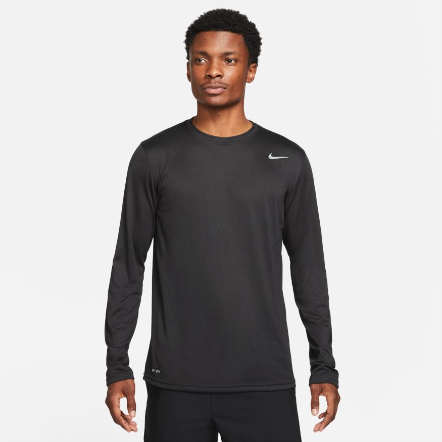 Nike Legend Men's Long-Sleeve Training Crew Top - 727980-010-NIKE by Nike | Available at Niky's Sports