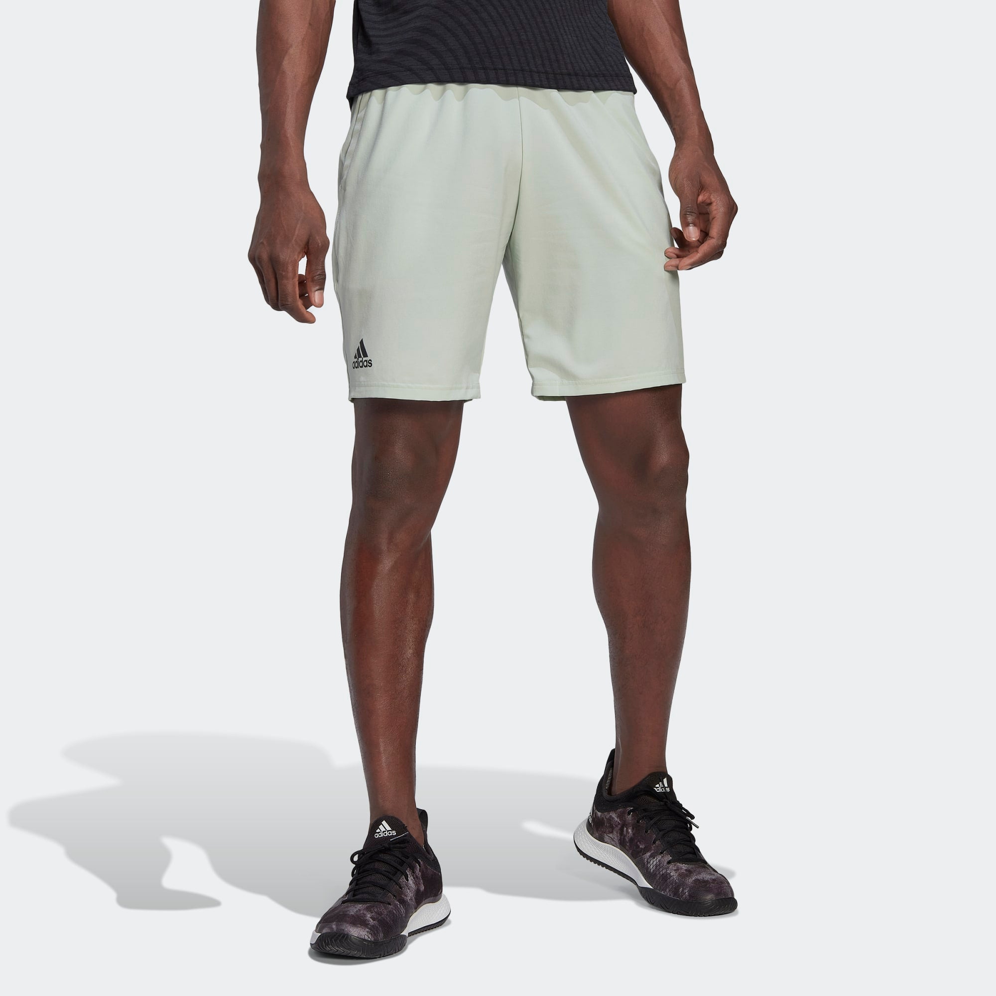 adidas Men's Stretch Woven Club Short-Linen Green Hn3909