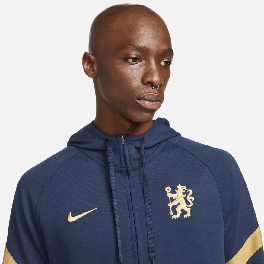 Nike Chelsea FC Men's 1/2-Zip Fleece Soccer Hoodie - DA2529-498-NIKE by Nike | Available at Niky's Sports