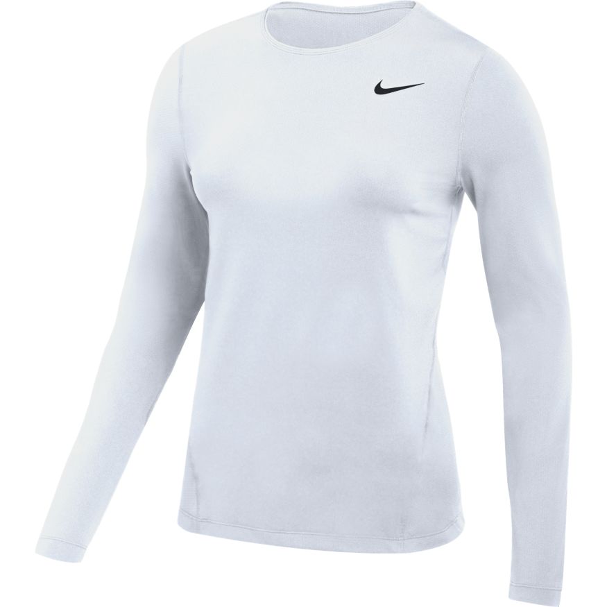 Nike Pro Women's Long-Sleeve Mesh Top - DH4902-100-NIKE by Nike | Available at Niky's Sports