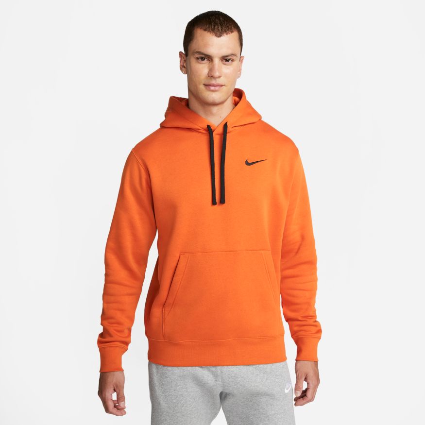 orange nike fleece hoodie
