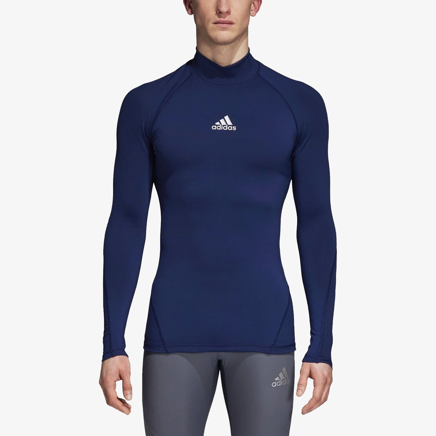 Alphaskin Long Sleeve Mock Compression Top Mens