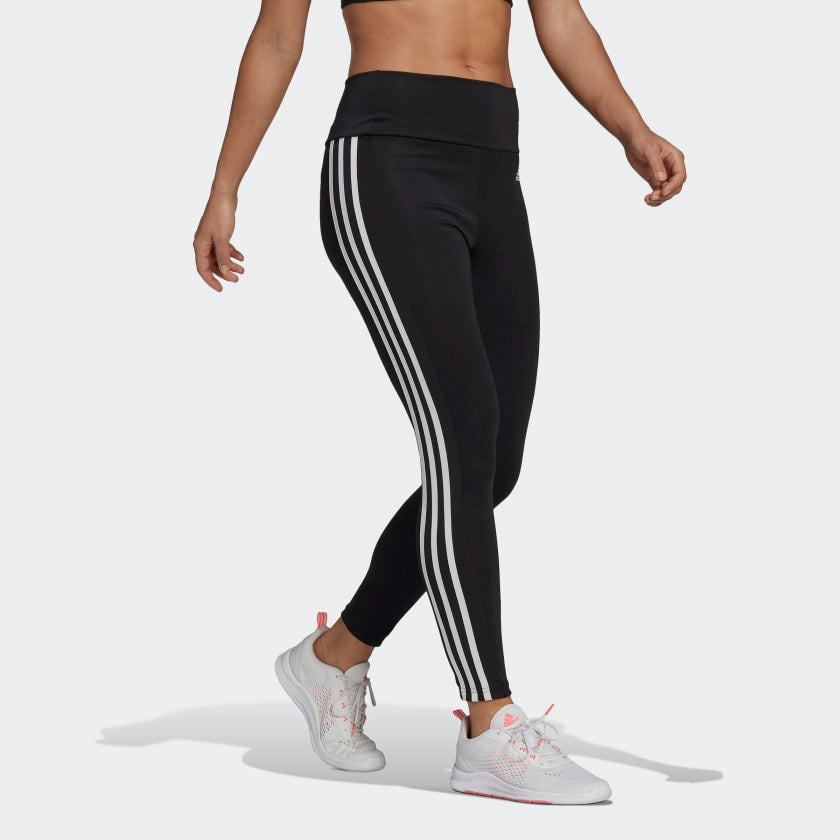 DESIGNED TO MOVE HIGH-RISE 3-STRIPES 7/8 SPORT TIGHTS - GL4040-ADIDAS by Adidas | Available at Niky's Sports