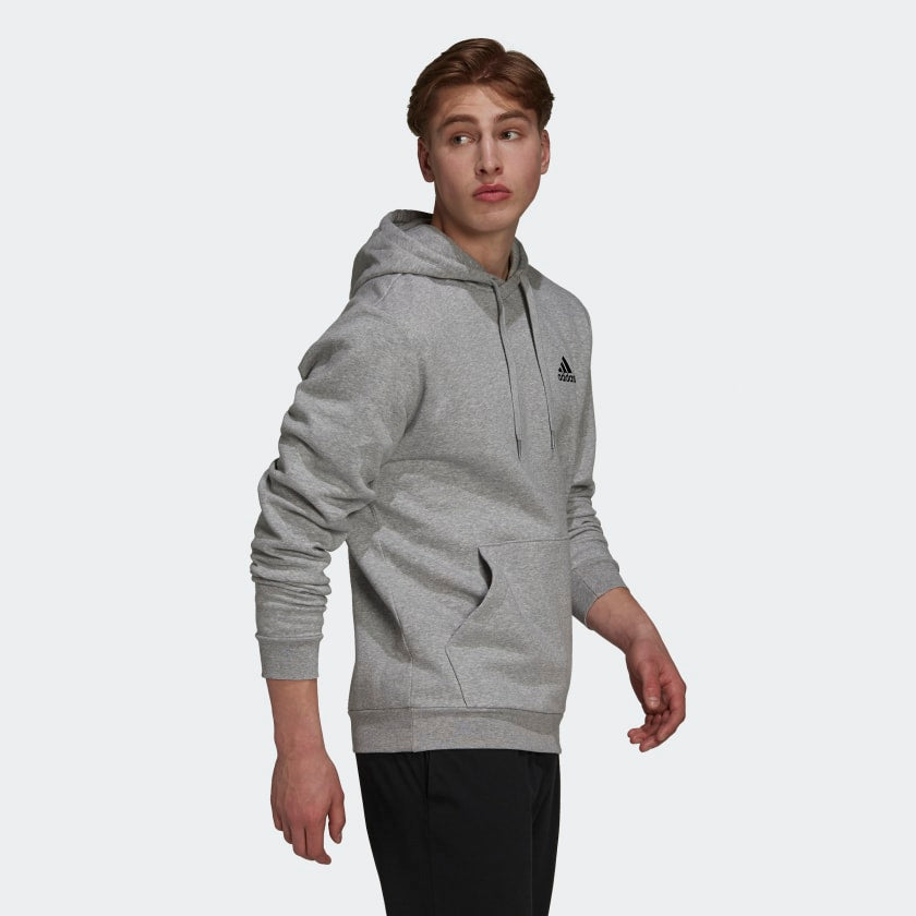 ADIDAS ESSENTIALS FLEECE HOODIE - GREY
