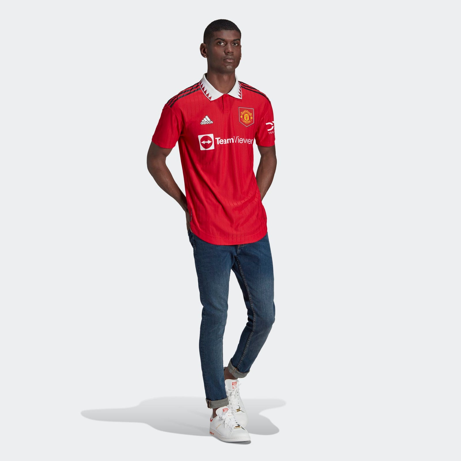 ADIDAS MANCHESTER UNITED 22/23 MEN'S HOME AUTHENTIC JERSEY - H13889-ADIDAS by adidas | Available at Niky's Sports